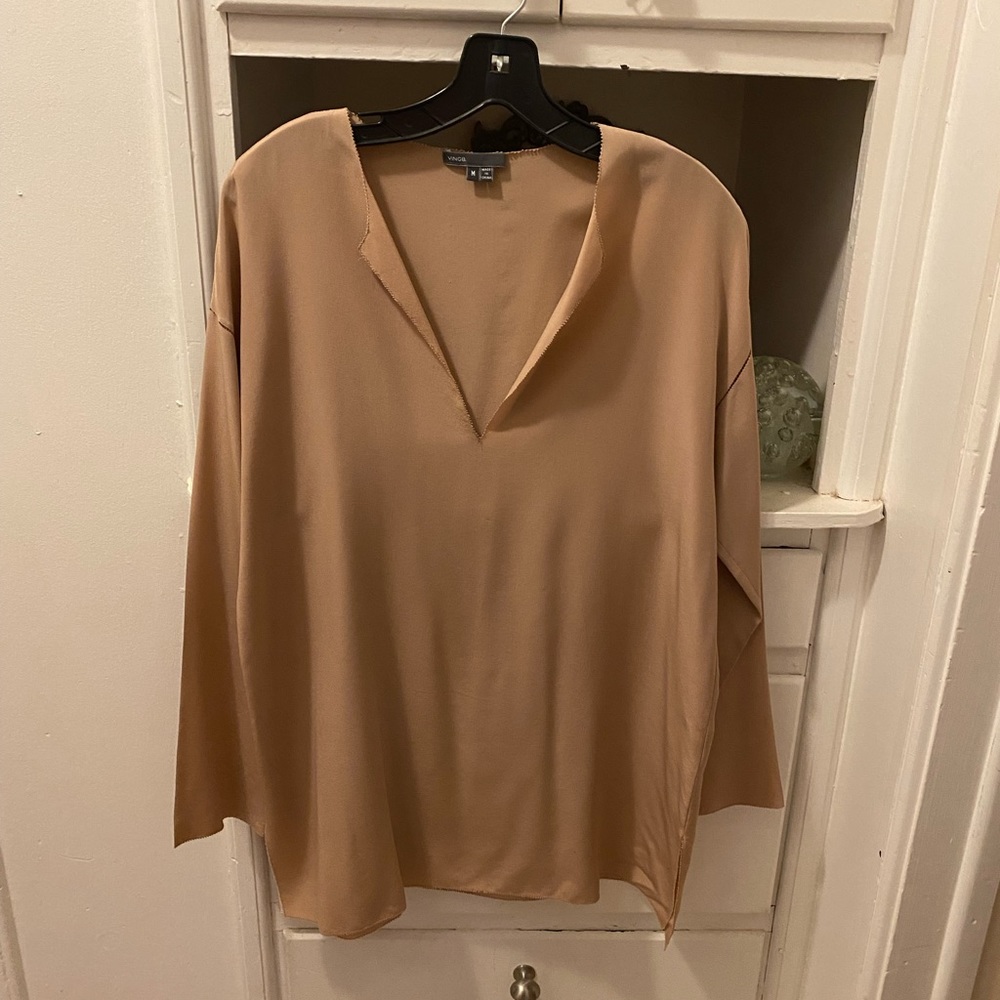 Vince blush silk unstructured top, M, gently worn